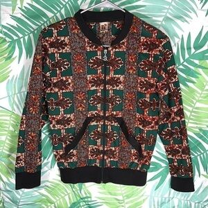 N. Kossi mens zip up jacket | multi color | size M